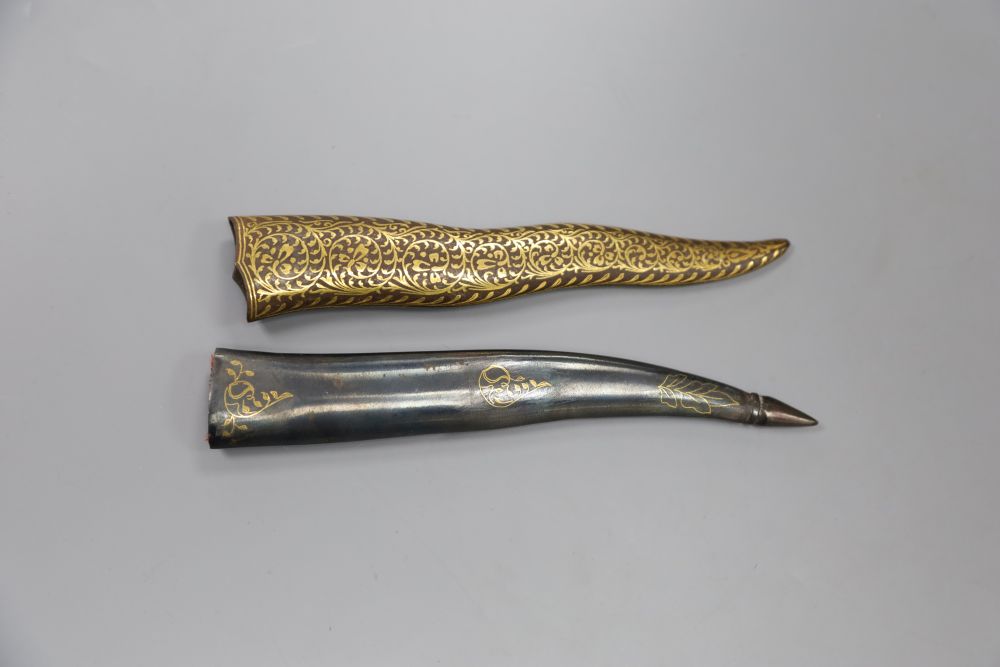 Two Indo-Persian koftgari damascened daggers